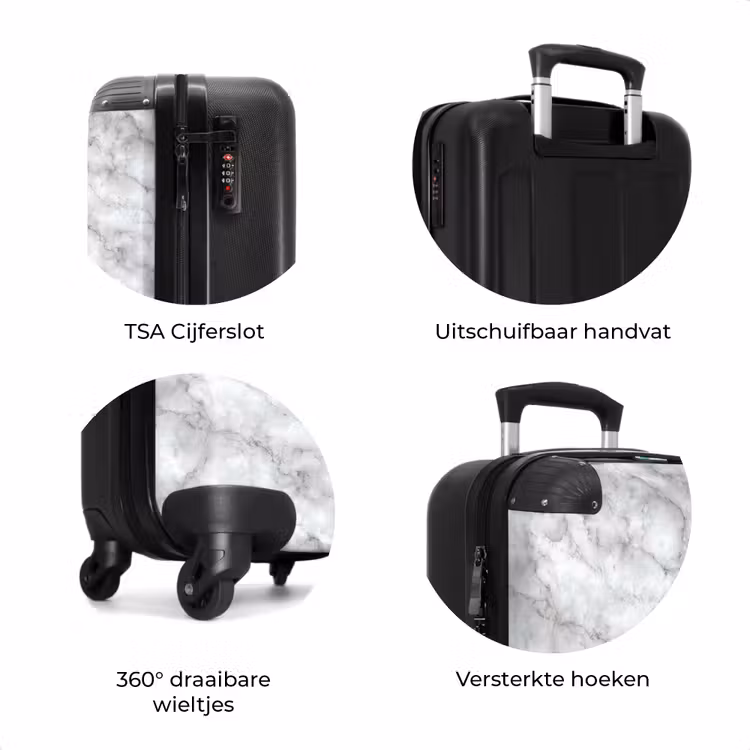 Koffer - Grijs - Marmer - Klassiek - Aders — 7