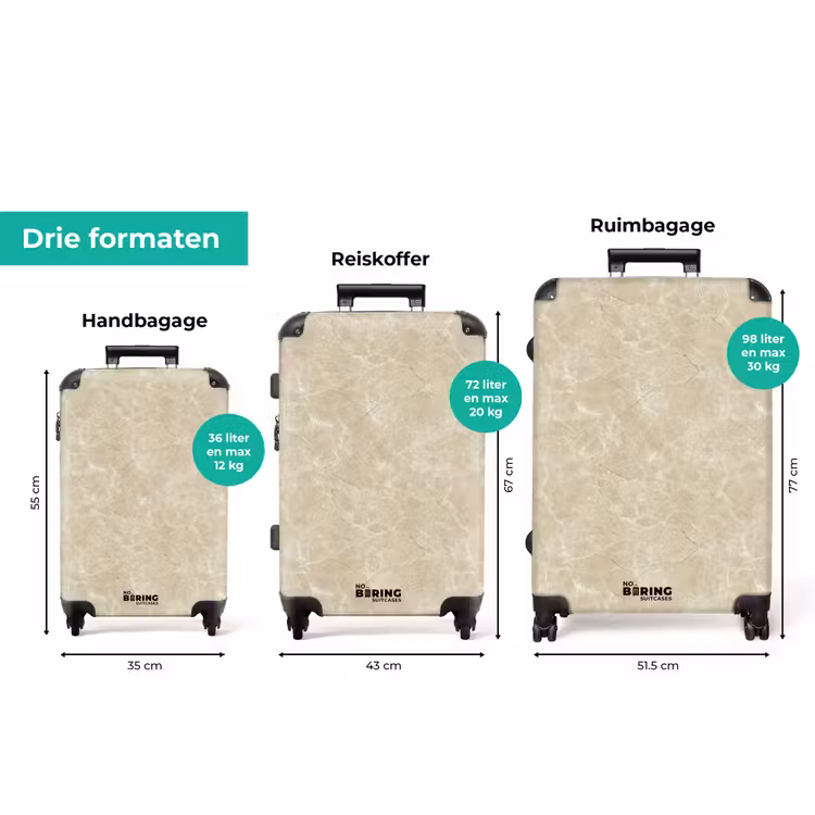 Koffer - Lichtbeige - Marmer - Diffusie adering — 8