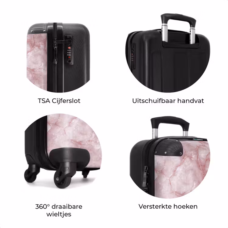 Koffer - Roze - Kwartsmarmer - Aders — 7