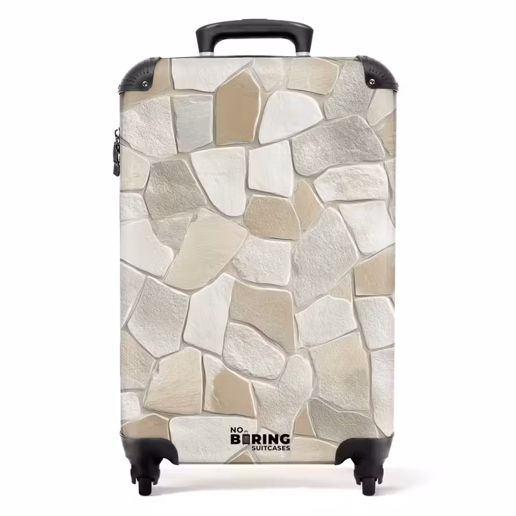 Koffer - Mozaïek - Stenen - Beige — 1
