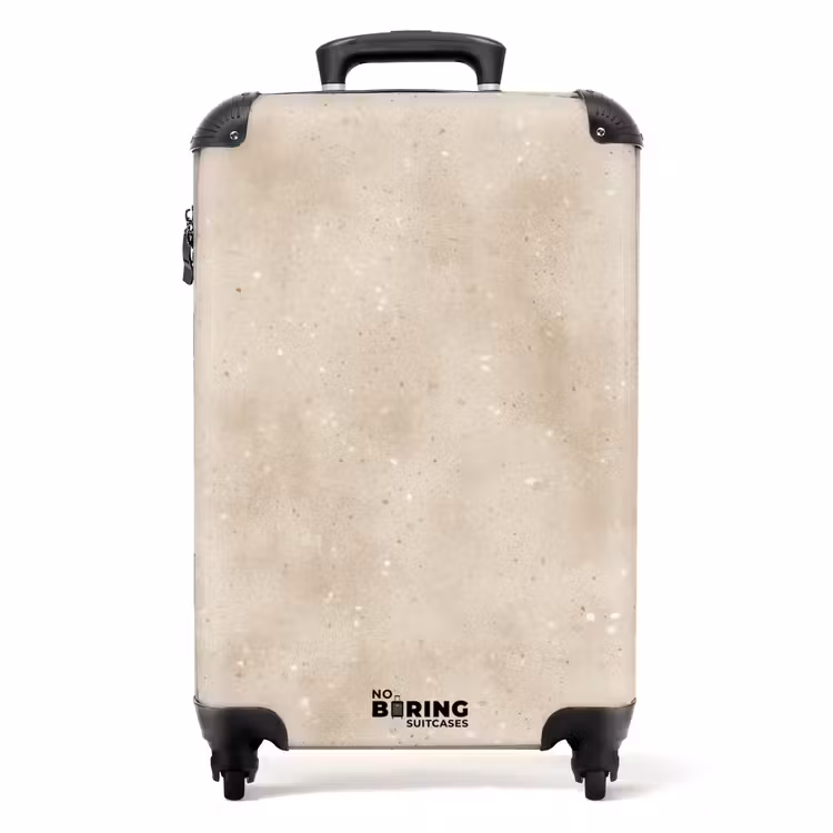 Koffer - Structuur - Spikkels - Beige — 1
