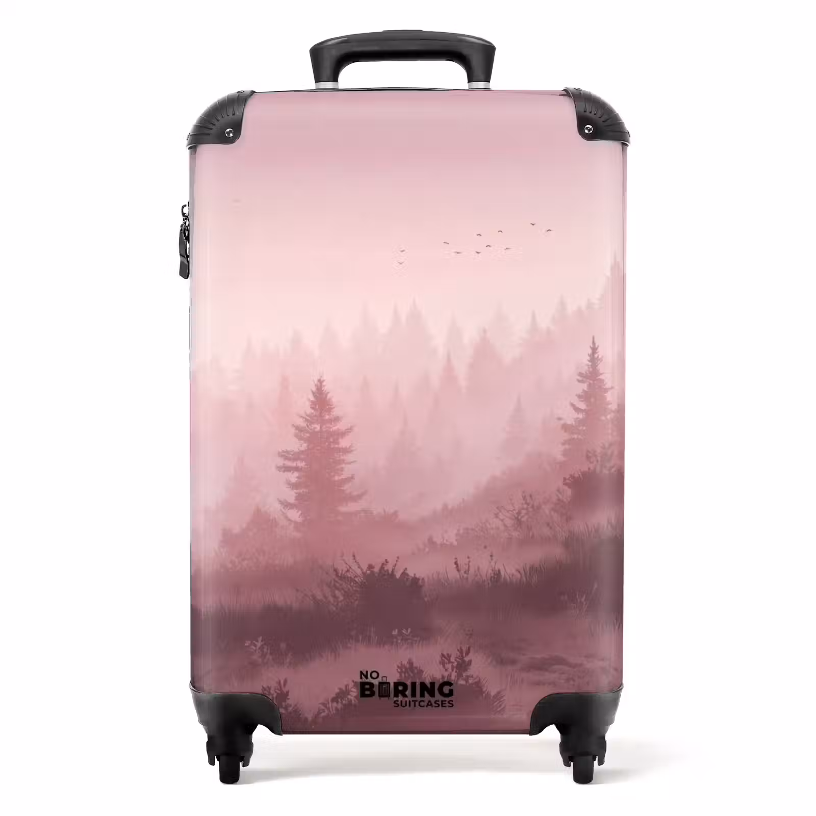 Koffer - Landschap - Mistig - Roze — 1