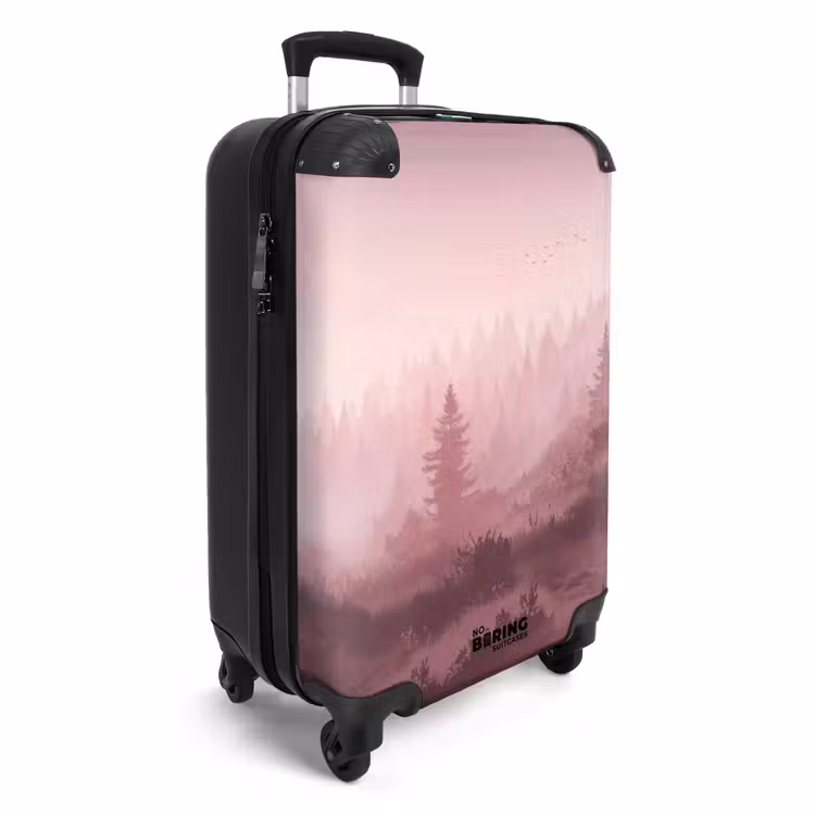 Koffer - Landschap - Mistig - Roze — 2