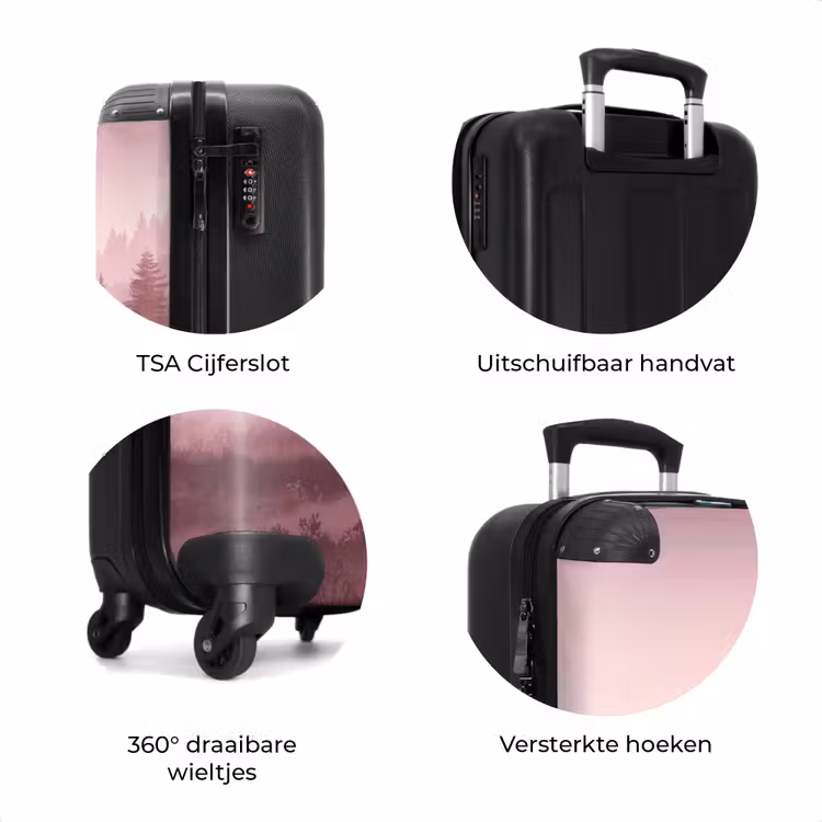Koffer - Landschap - Mistig - Roze — 7