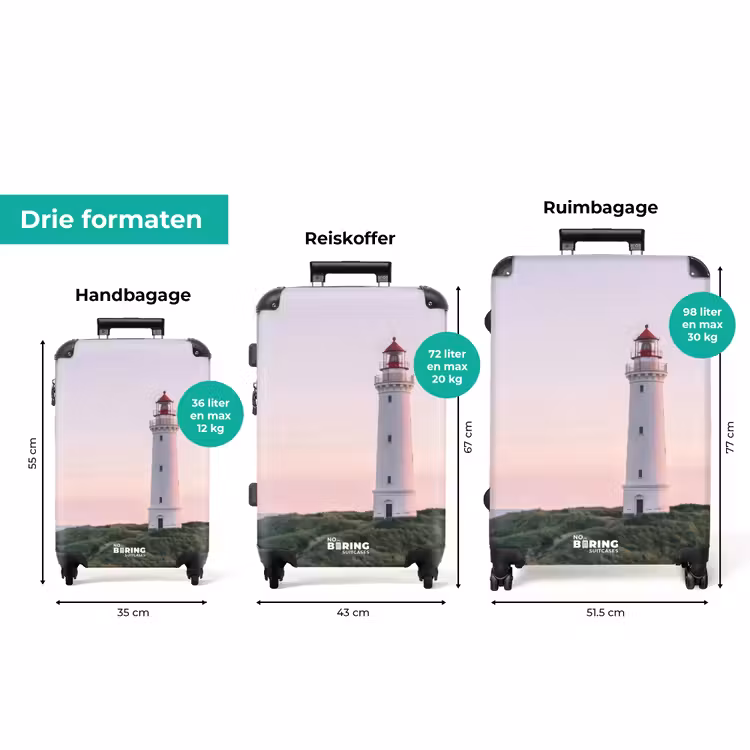 Koffer - Vuurtoren - Duinlandschap - Zee — 8