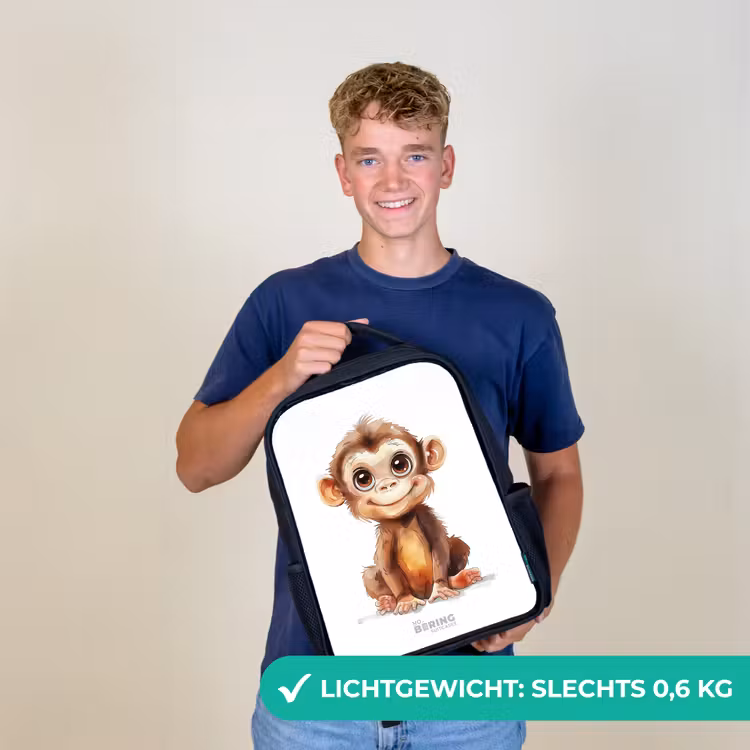 Kinderrugzak - Zwart - Baby aap — 3
