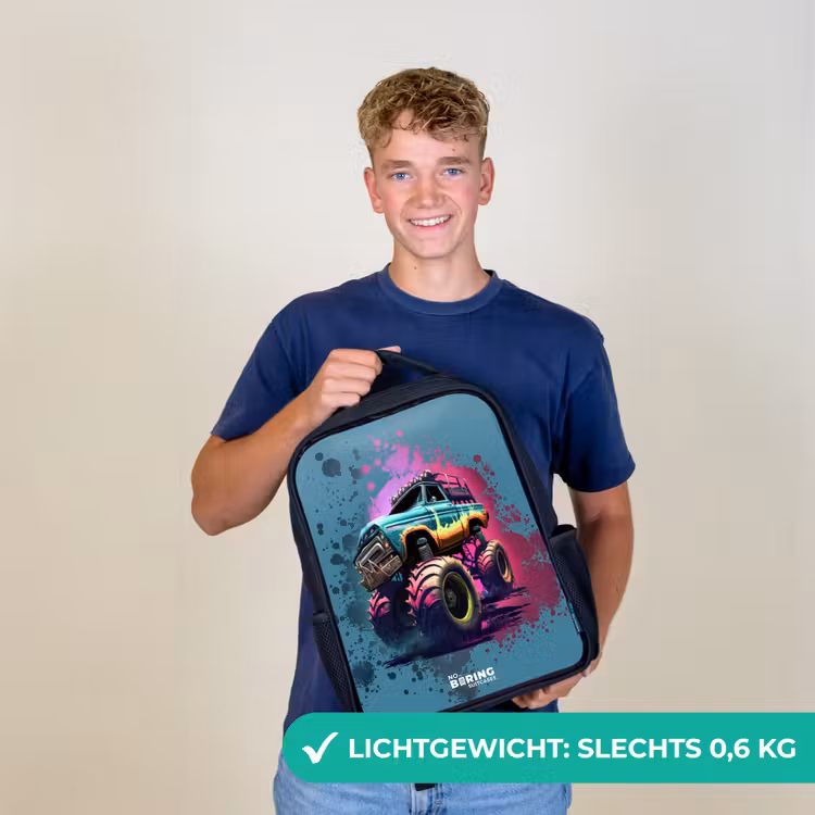 Kinderrugzak - Zwart - Monster Wheels — 3