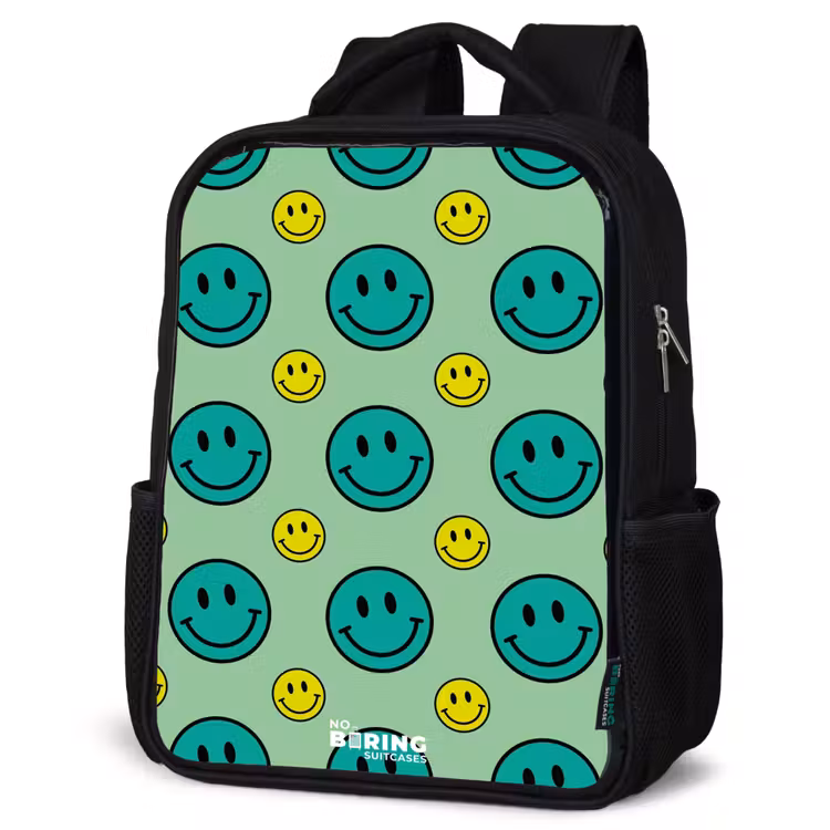 Kinderrugzak - Zwart - All smiles groen — 7
