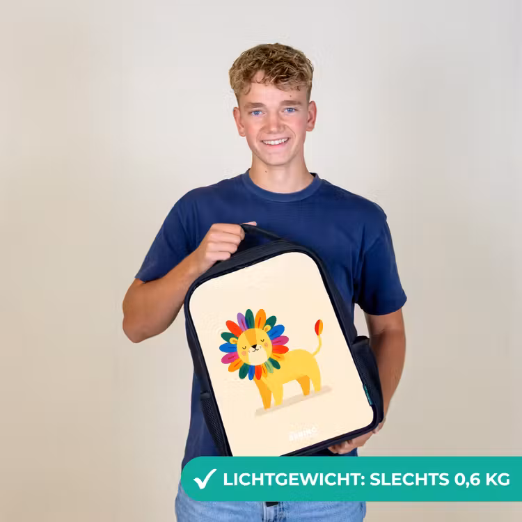 Kinderrugzak - Zwart - Leeuw - Manen - Kleurrijk — 3