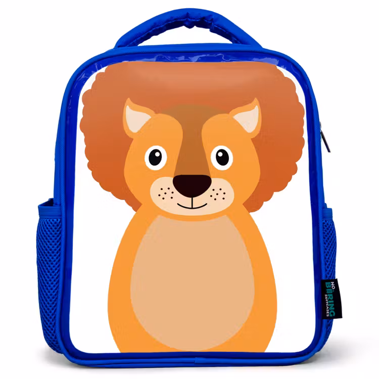 Kinderrugzak - Blauw - Dierenportret - Leeuw - kinderen — 1