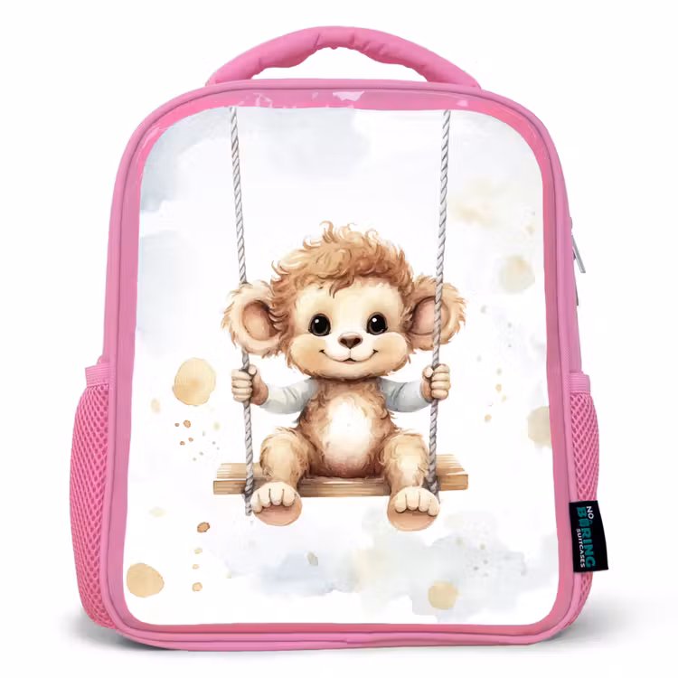 Kinderrugzak - Roze - Aap - Dier - Kinderen — 1