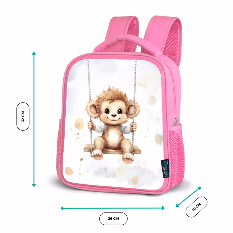 Kinderrugzak - Roze - Aap - Dier - Kinderen — 3