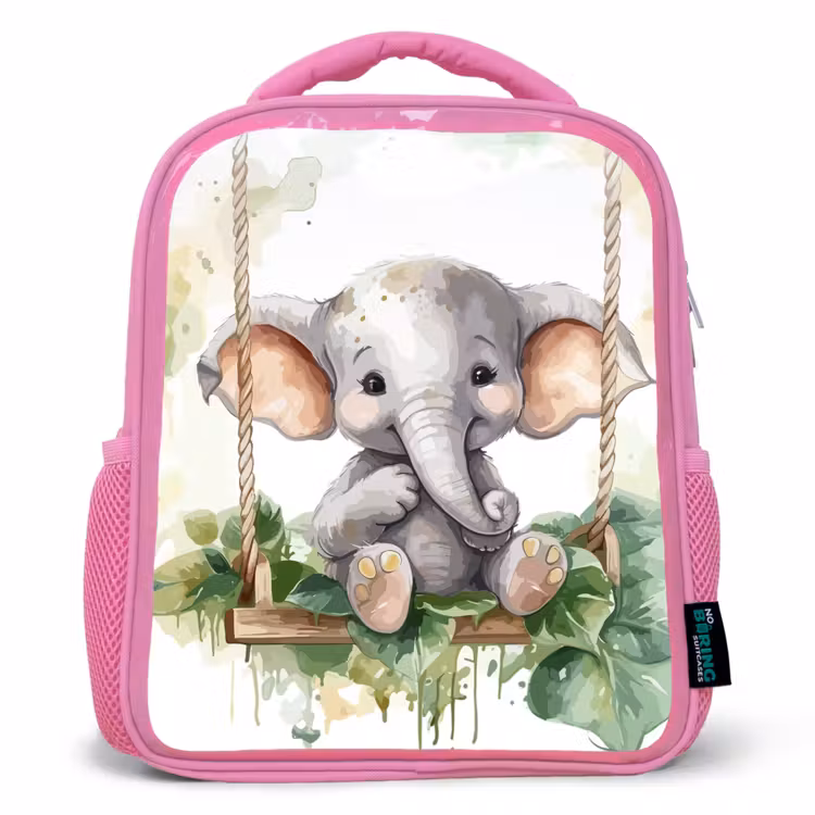 Kinderrugzak - Roze - Olifant - Dier - Kinderen - Jungle — 1