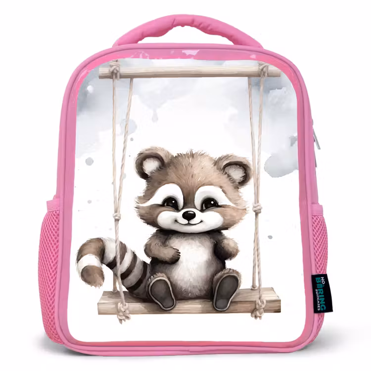 Kinderrugzak - Roze - Wasbeer - Dier - Kinderen — 1