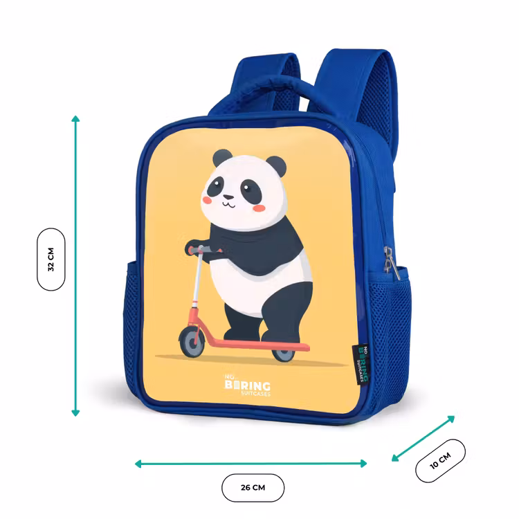 Kinderrugzak - Blauw - Panda - Step - Geel — 6