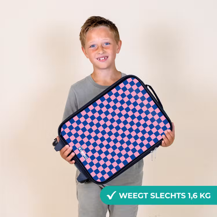 Kinderkoffer - Blokjes - Blauw - Roze — 2