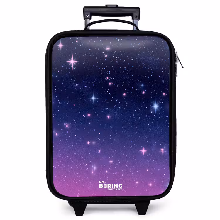 Kinderkoffer - Sterren - Galaxy - Blauw - Roze — 1