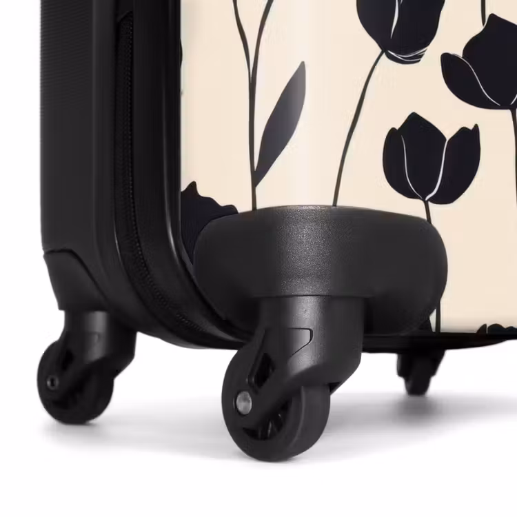 Koffer - Tulpen - Patroon - Zwart — 6