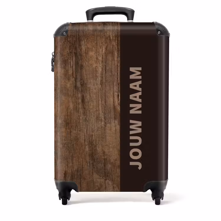 Koffer - Hout, medium bruin — 1