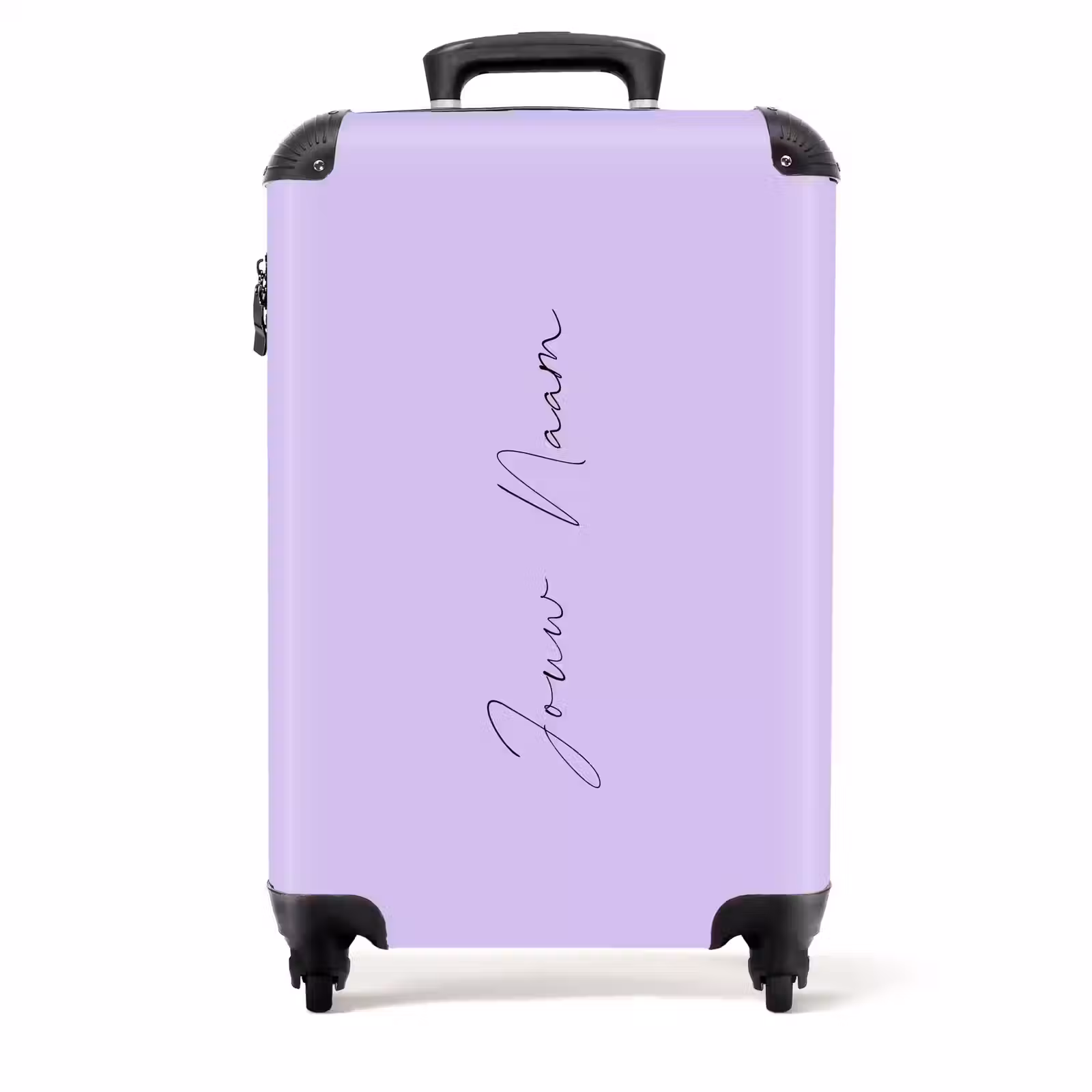 Koffer met naam - Paarse achtergrond met zwarte letters — 1