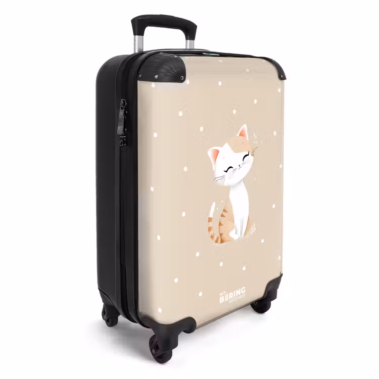 Koffer - Kat omringd door beige stippen — 2