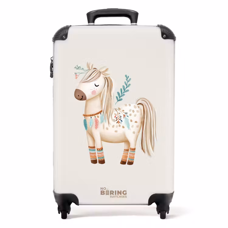 Koffer - Bohemian paard in beige tinten — 1