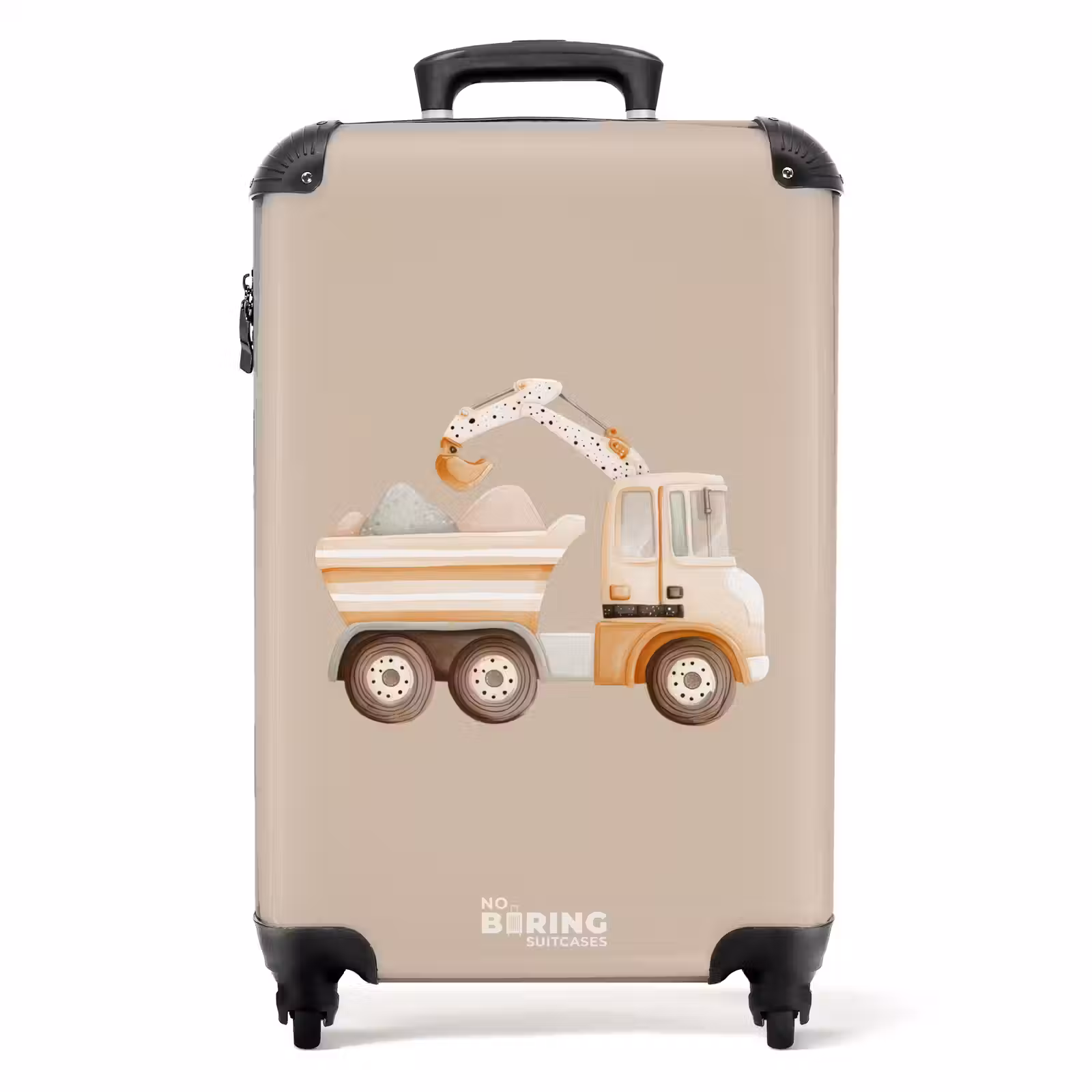 Koffer - Gele kiepwagen in neutrale kleuren — 1