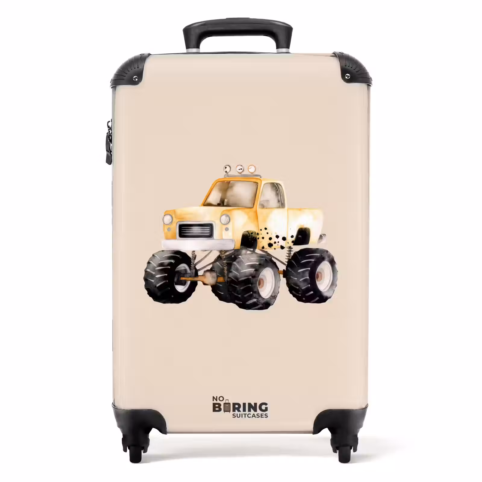 Koffer - Gele monstertruck op een beige achtergrond — 1