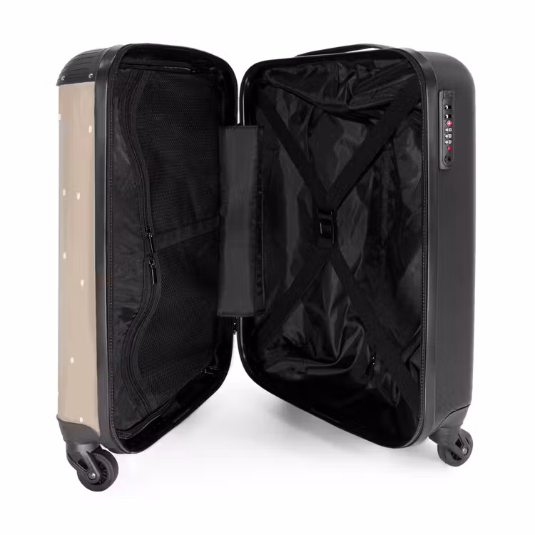 Koffer - Gele kiepwagen met stenen en stippenpatroon — 4
