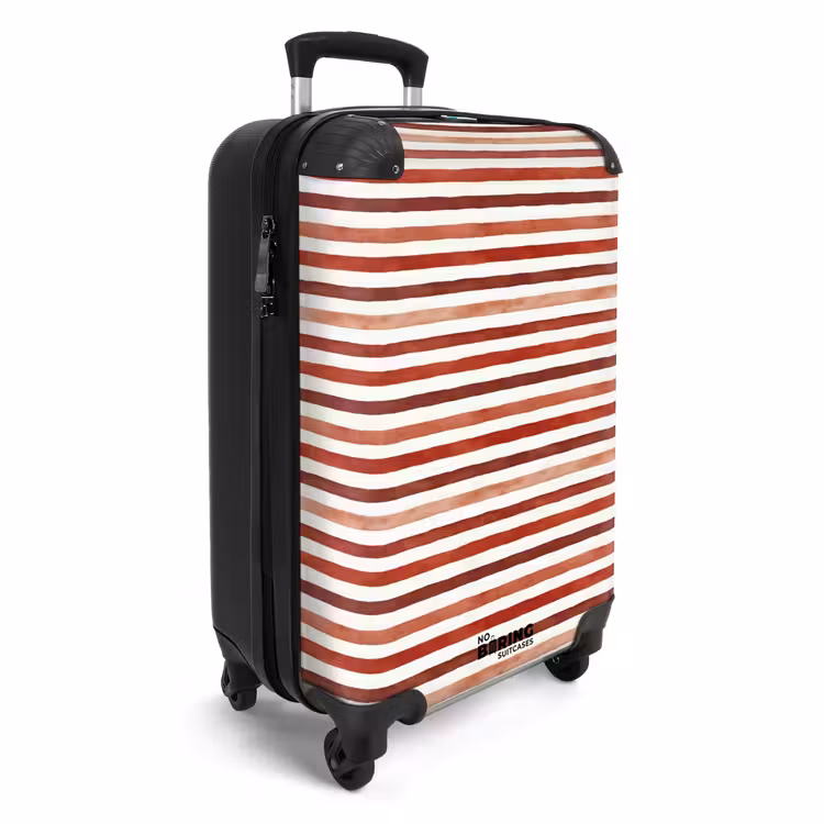 Koffer - Strepen patroon rood — 2