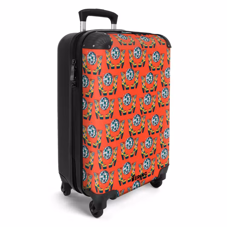 Koffer - Retro disco laarzen patroon kleurrijk — 2