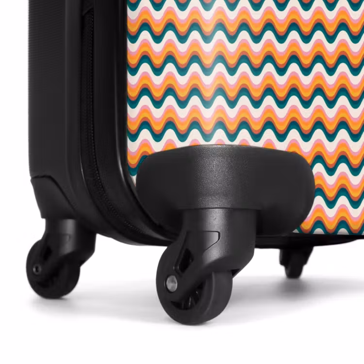 Koffer - Retro disco wave patroon kleurrijk — 6