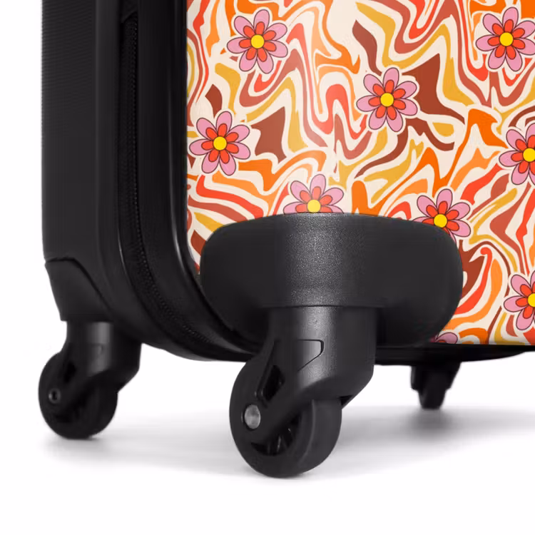 Koffer - Retro disco 70s bloem patroon kleurrijk — 6