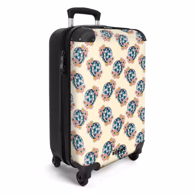 Koffer - Retro disco bal patroon kleurrijk — 2