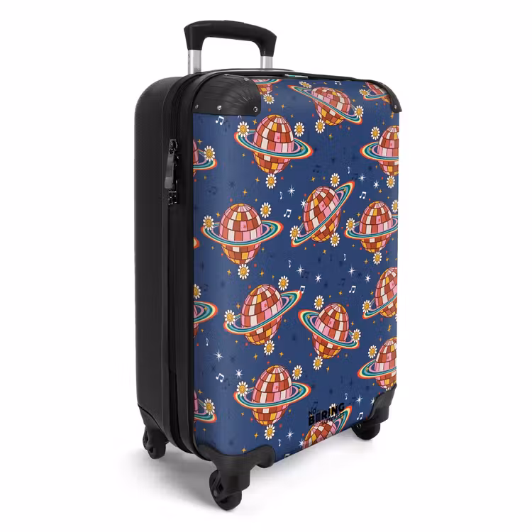 Koffer - Retro disco regenbogen patroon kleurrijk — 2