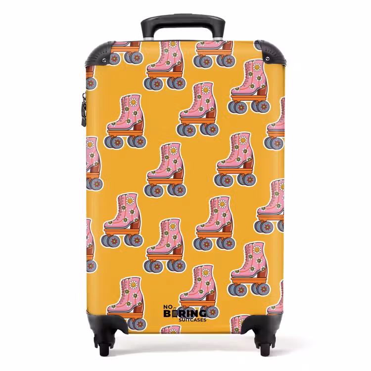 Koffer - Retro disco rolschaatsen patroon kleurrijk — 1