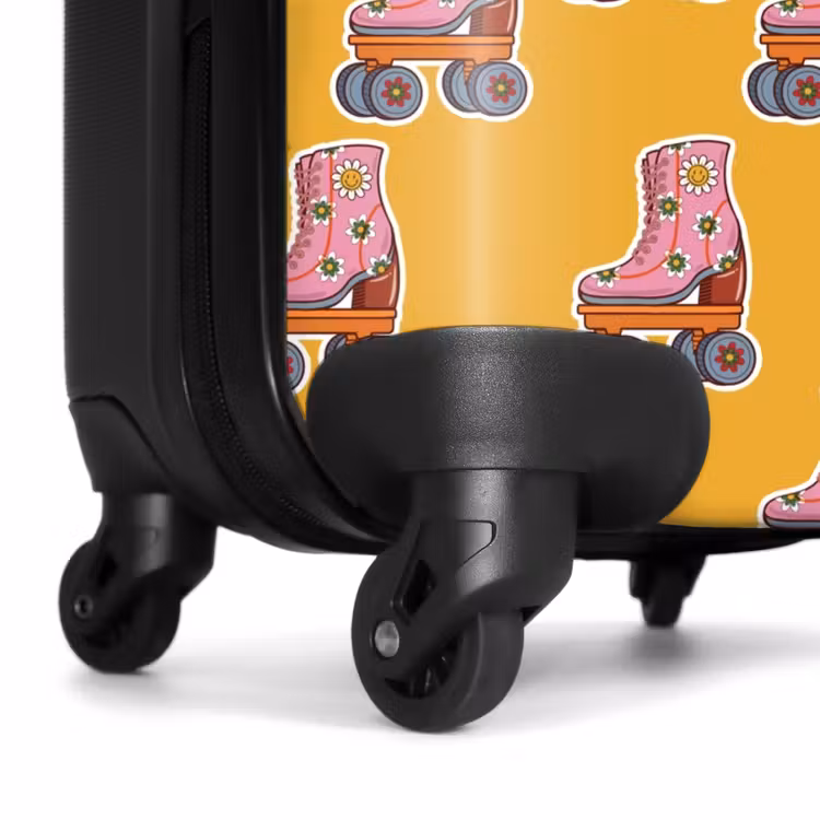 Koffer - Retro disco rolschaatsen patroon kleurrijk — 6
