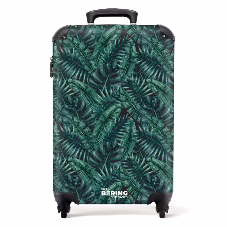 Koffer - Palm bladeren monstera donker patroon — 1