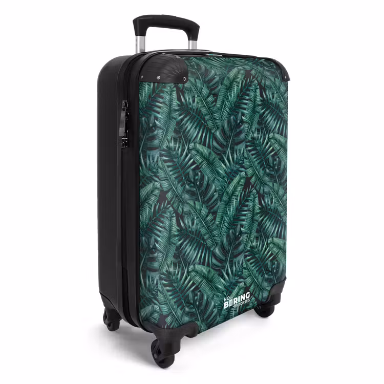 Koffer - Palm bladeren monstera donker patroon — 2