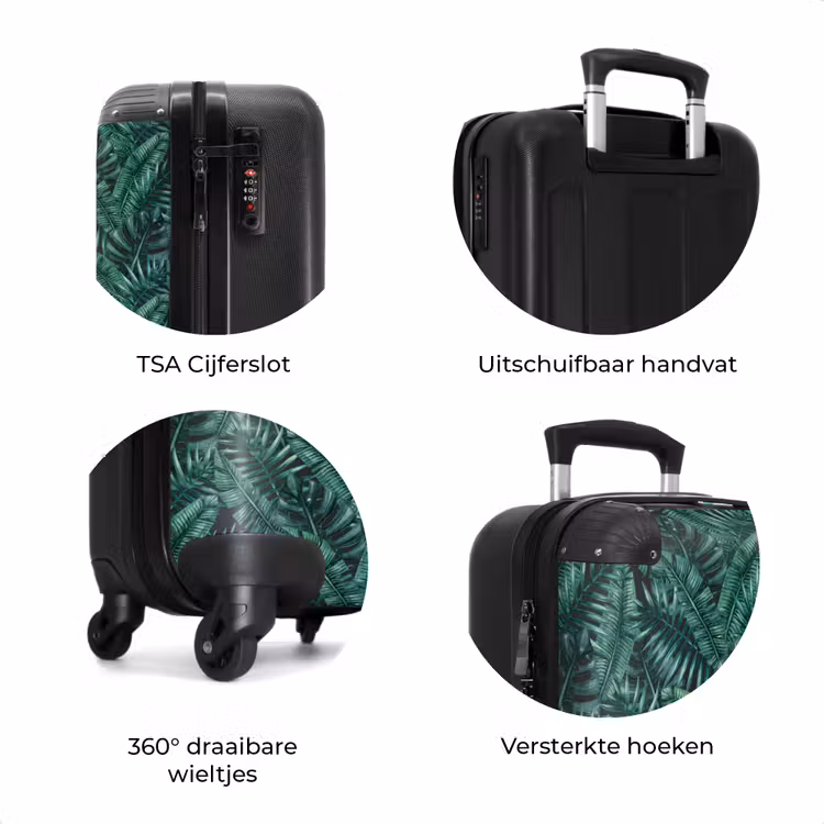 Koffer - Palm bladeren monstera donker patroon — 7