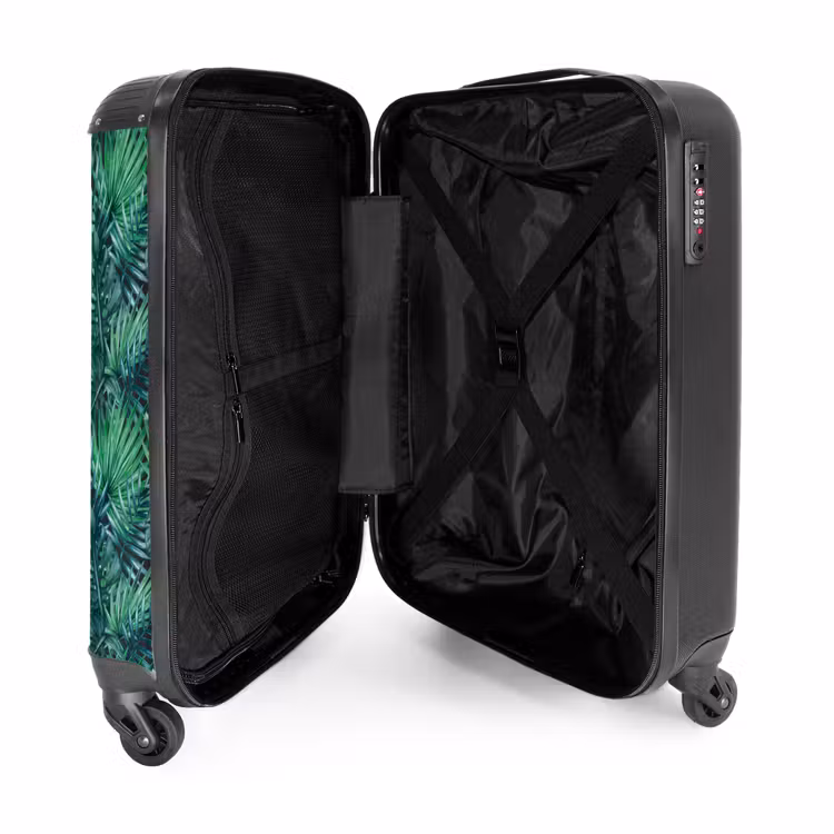Koffer - Palm bladeren monstera patroon groen — 4