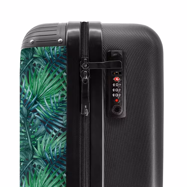 Koffer - Palm bladeren monstera patroon groen — 5
