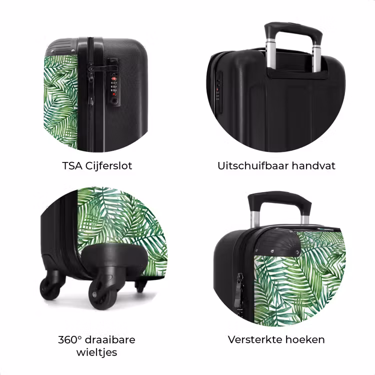 Koffer - Palm bladeren patroon kleurrijk — 7