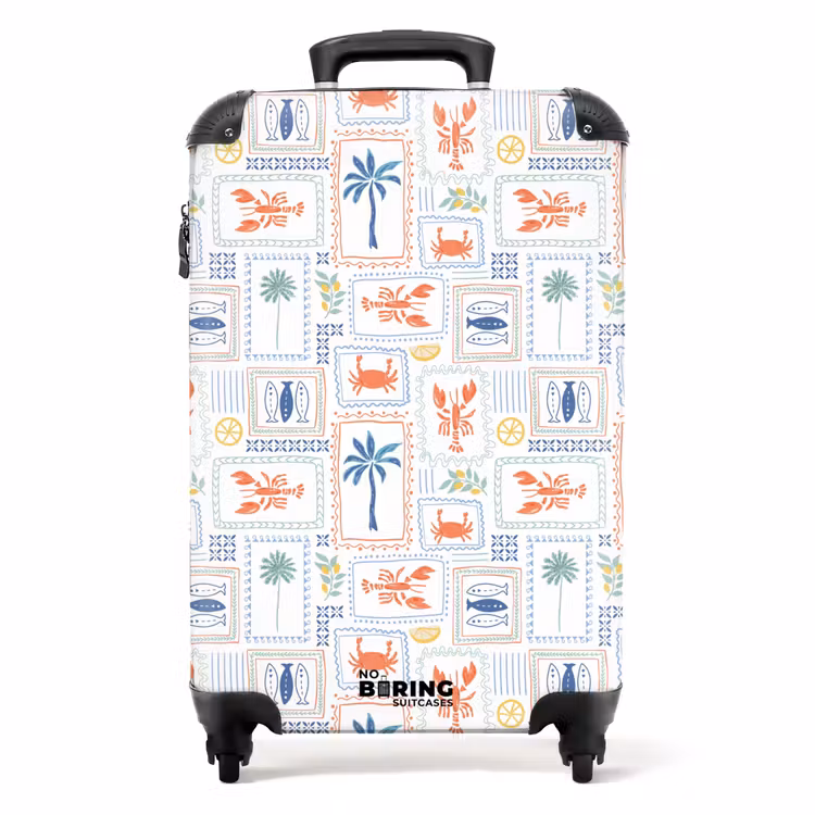 Koffer - Kreeft met zomer patroon kleurrijk — 1