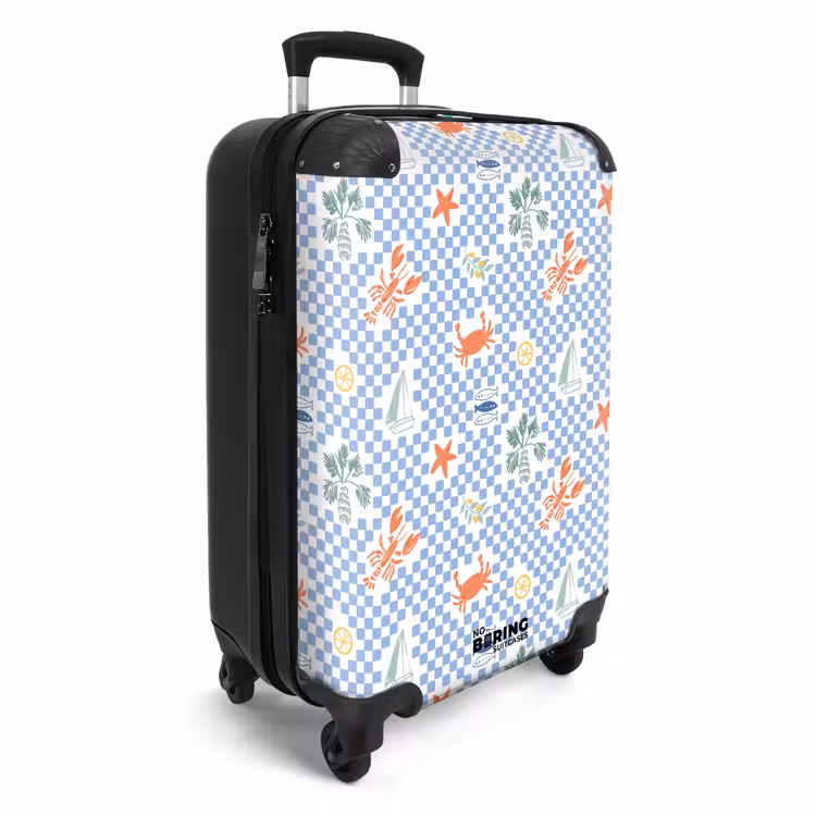 Koffer - Zomer strand print blauw — 2