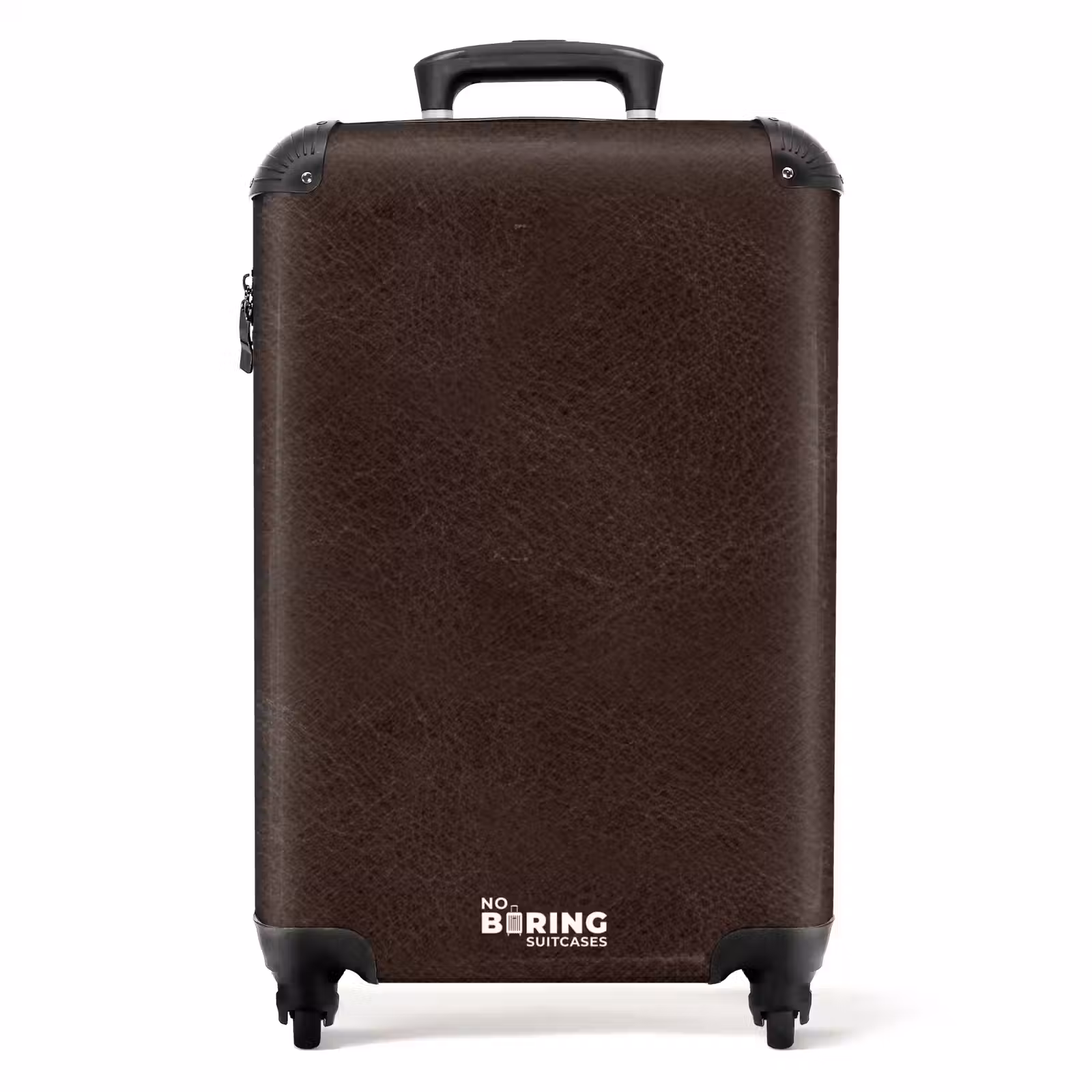 Koffer - Lederen look chocolade bruin — 1