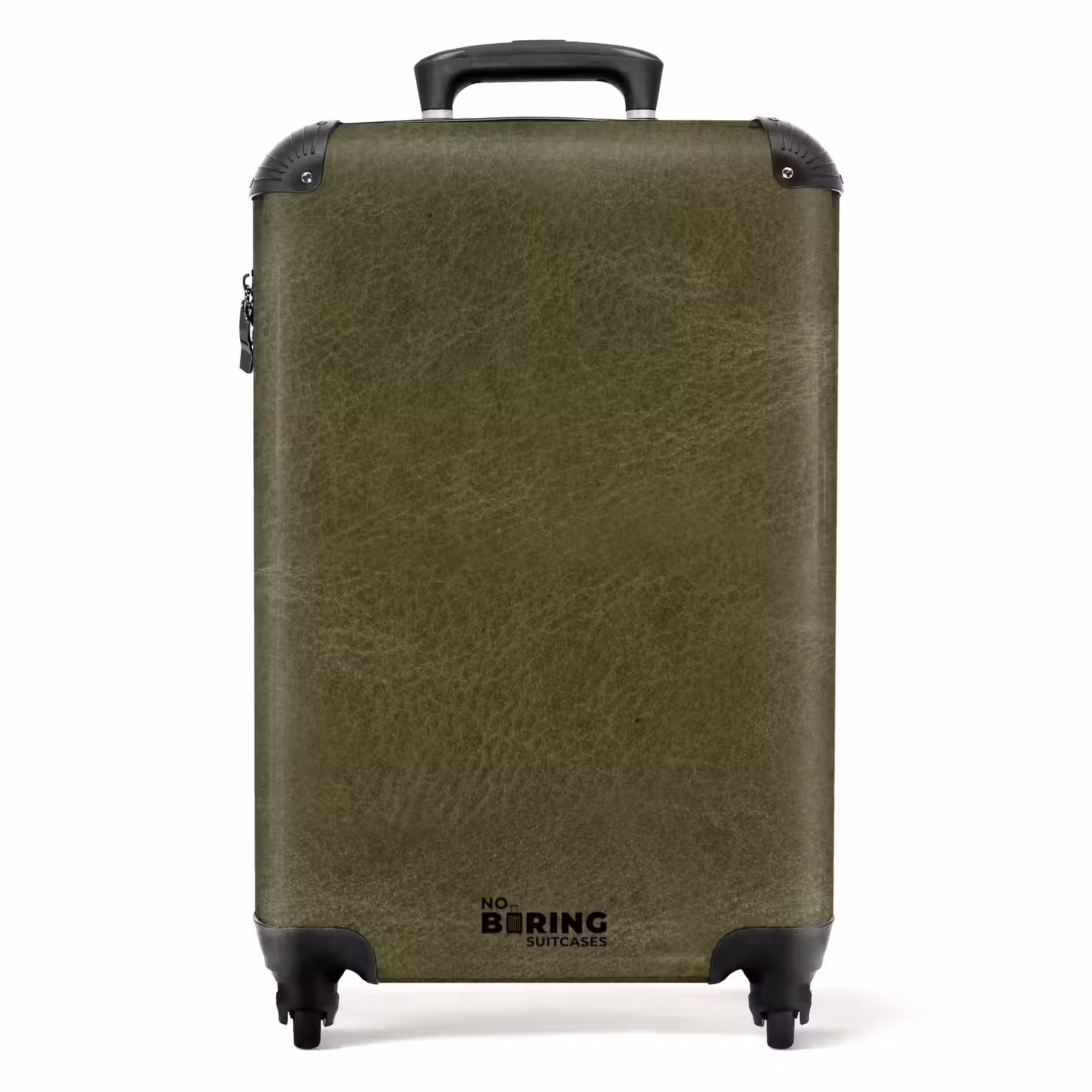 Koffer - Lederen look khaki groen — 1