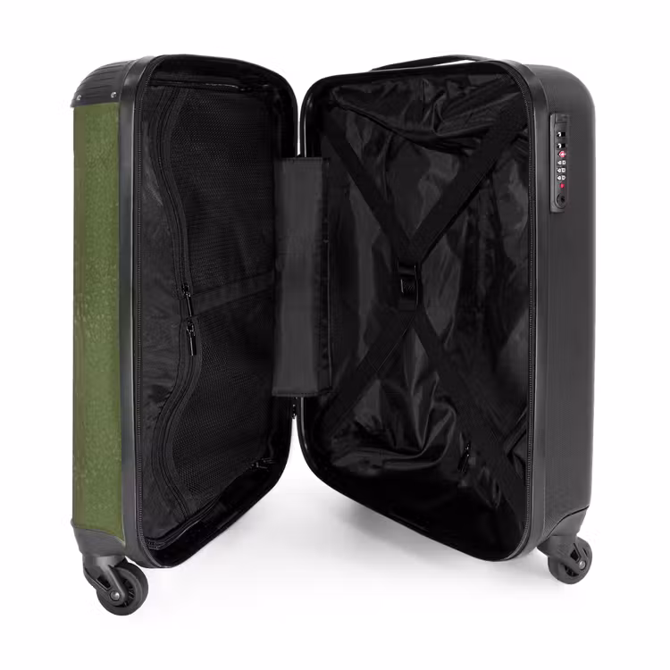 Koffer - Lederen look apple groen — 4