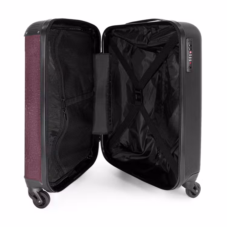 Koffer - Lederen look bessen paars — 4