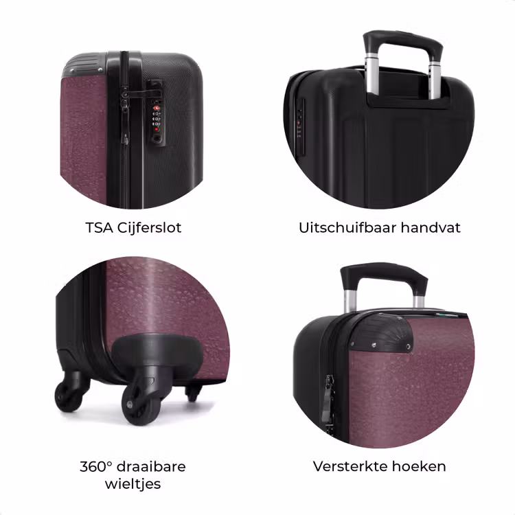 Koffer - Lederen look bessen paars — 7